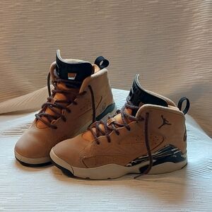 Jordan Kids Tan and Black Sneakers